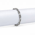 Men’s Silver-Toned Rectangular Link Chain Bracelet