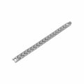 Men’s Silver-Toned Chevron Link Magnetic Bracelet