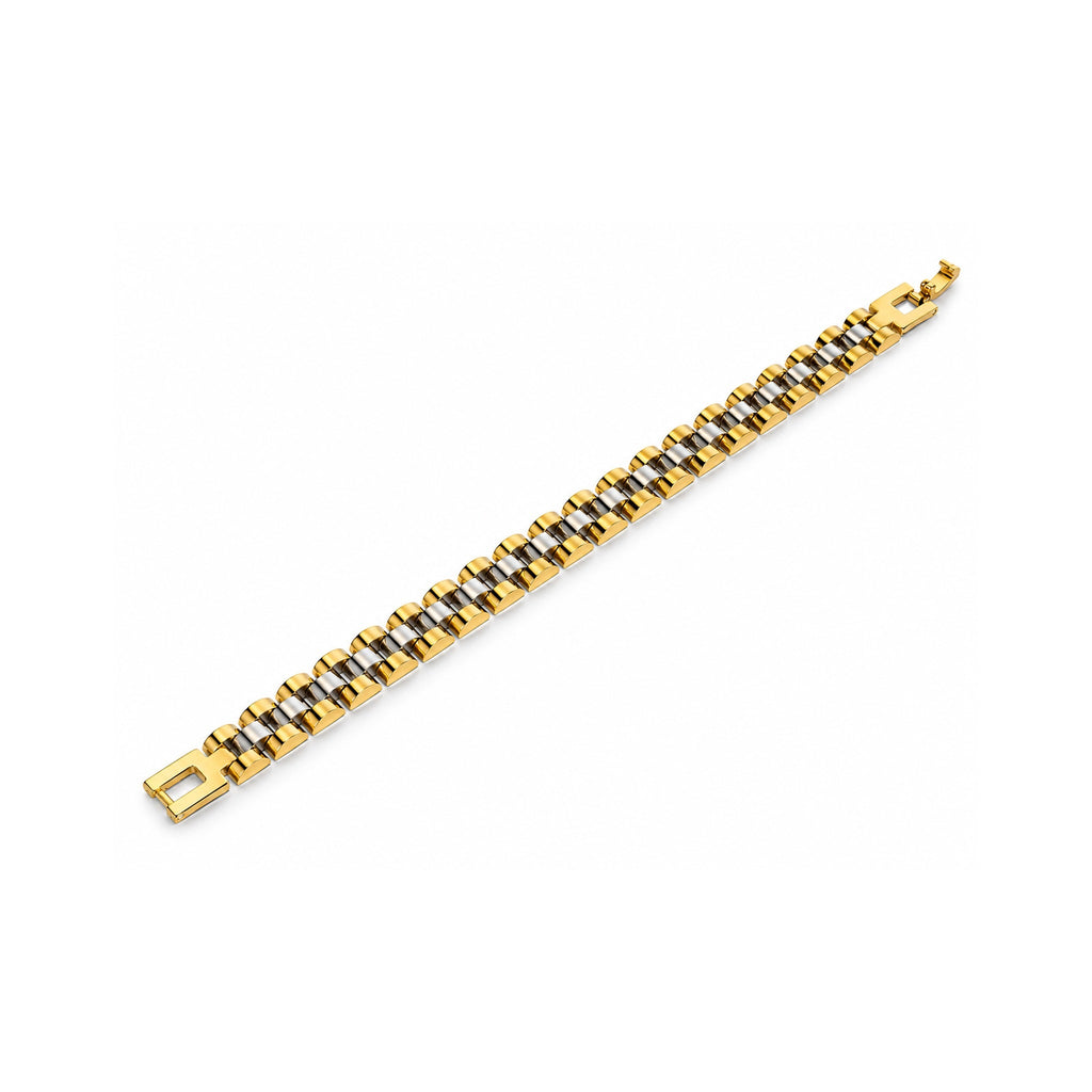 Men’s Gold & Silver Dual-Tone Link Chain Bracelet