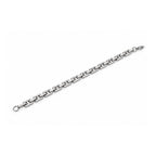 Men’s Silver-Toned Rectangular Link Chain Bracelet