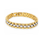 Men’s Gold & Silver Dual-Tone Link Chain Bracelet