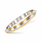 Men’s Dual-Tone Gold & Silver Sleek Kada Bracelet