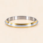 Men’s Dual-Tone Gold & Silver Sleek Kada Bracelet
