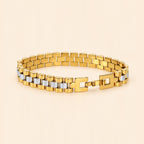 Men’s Gold & Silver Dual-Tone Link Chain Bracelet