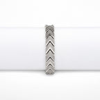 Men’s Silver-Toned Chevron Link Magnetic Bracelet