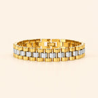 Men’s Gold & Silver Dual-Tone Link Chain Bracelet