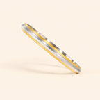 Men’s Dual-Tone Gold & Silver Sleek Kada Bracelet