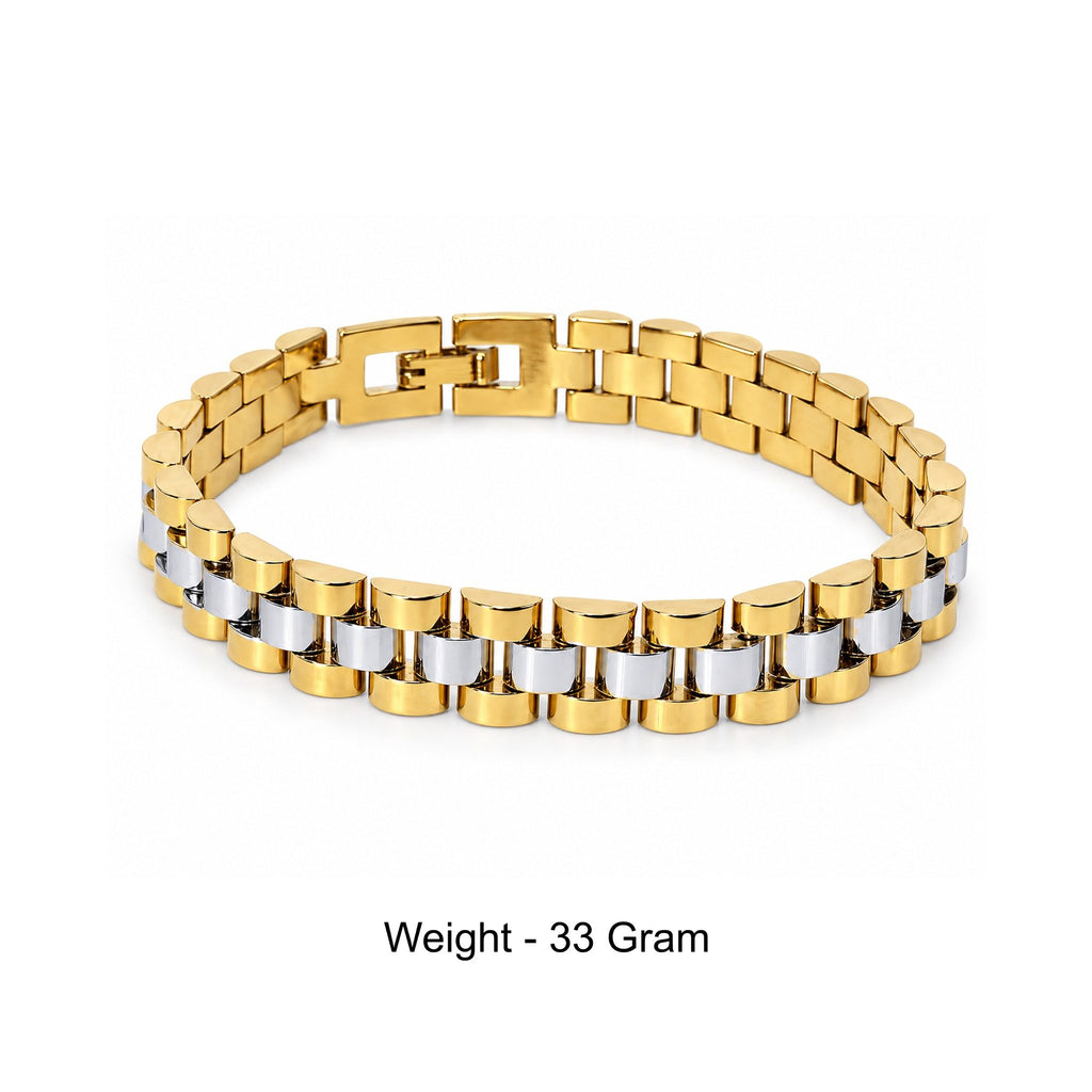 Men’s Gold & Silver Dual-Tone Link Chain Bracelet