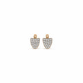 Women's Elegant Gold-Toned Pave Crystal-Studded Triangle Drop Earrings