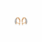 Women's Elegant Gold-Toned Pave Crystal-Studded Triangle Drop Earrings