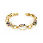 Women’s Gold-Toned Abalone Shell Statement Link Bracelet