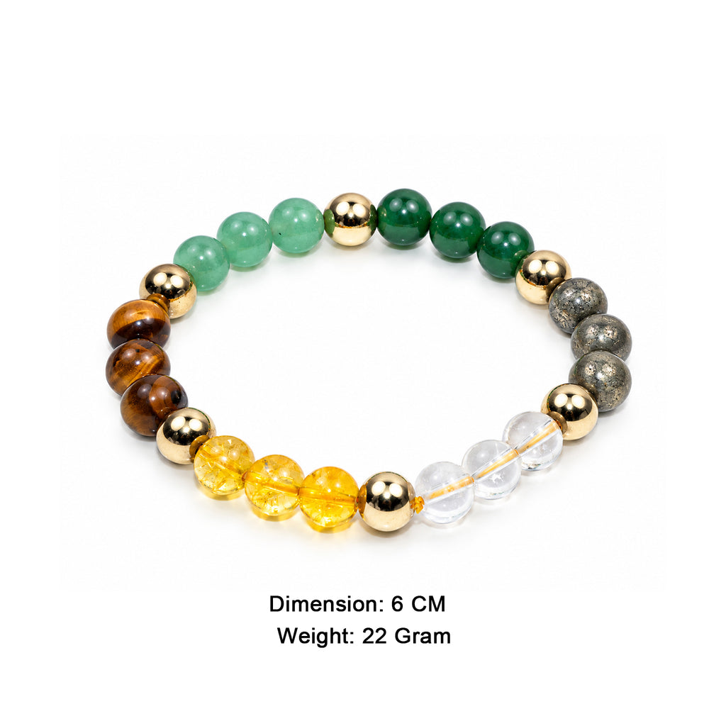 Money Attraction Natural Crystal Beaded Bracelet
