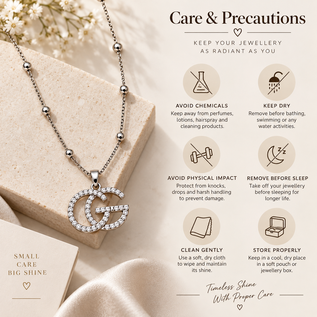 Elegant Crystal GG Pendant Necklace for Women