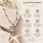 Elegant Crystal GG Pendant Necklace for Women