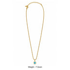 Gold-Toned Blue Evil Eye Pendant Necklace for Women