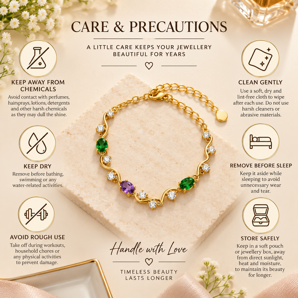 Premium Gemstone Swirl Bracelet