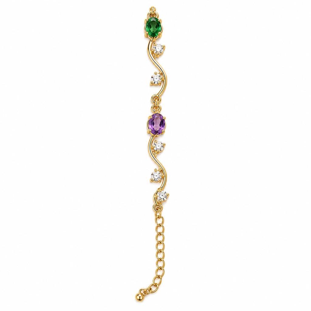 Premium Gemstone Swirl Bracelet