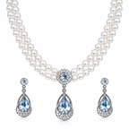 Luxury Pearl Necklace &amp; Earrings Set