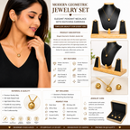 Elegant Geometric Pendant Jewelry Set