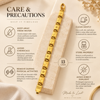 Premium Gold-Plated Men's Bracelet – Geometric Link Design