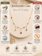 Rainbow Drop Rose Gold Necklace for women