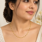 legant Gold-Plated Minimalist Chain Necklace for Women | Lightweight Daily Wear Jewelry