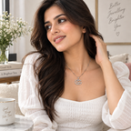 Elegant Crystal GG Pendant Necklace for Women
