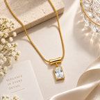 Crystal Gold Pendant Necklace for women