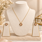 Heart Pendant Jewellery Set for women