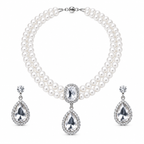 Luxury Pearl Necklace & Earrings Set