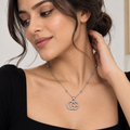 Elegant Crystal GG Pendant Necklace for Women