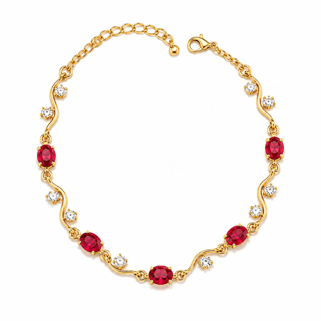 Premium Gemstone Swirl Bracelet
