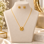 Geometric Gold-Tone Jewellery Set for women