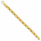 Men’s Gold-Tone Star Pattern Link Bracelet