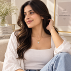 Crystal Gold Pendant Necklace for women