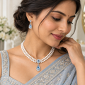 Luxury Pearl Necklace &amp; Earrings Set