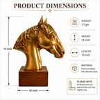Triivvayu Majestic Horse Brass Bust Luxury Home Office Equestrian Decor