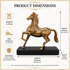 Brass Running Horse Showpiece