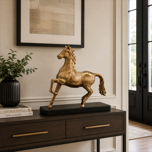 Brass Running Horse Showpiece