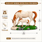 White and Golden Polyresin Decoration Horse Statue