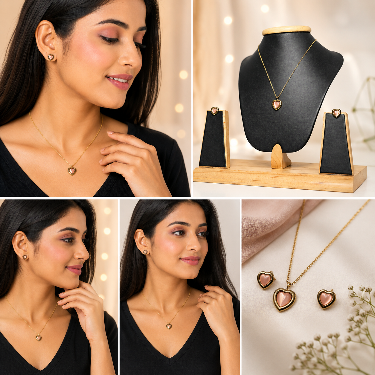 Elegant Heart Jewelry Set