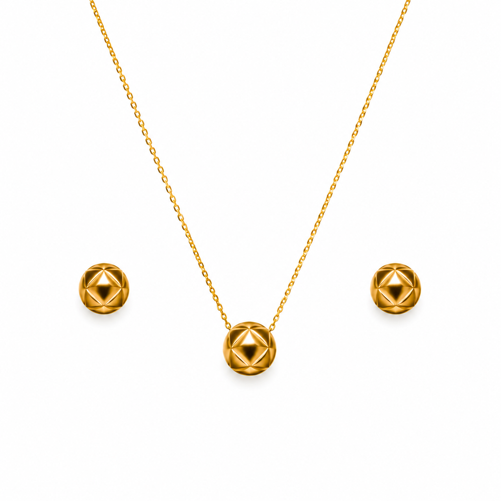 Elegant Geometric Pendant Jewelry Set