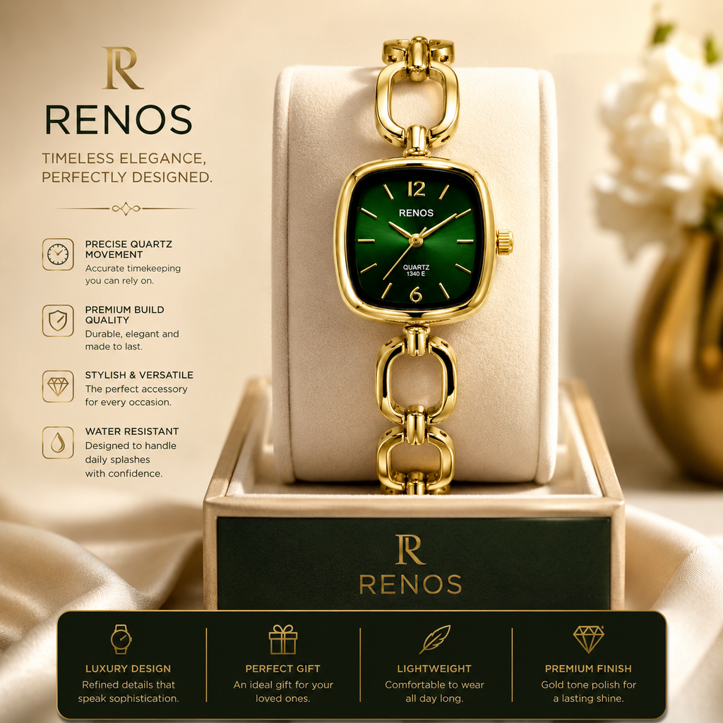 Elegant Emerald Green Sunray Dial watch