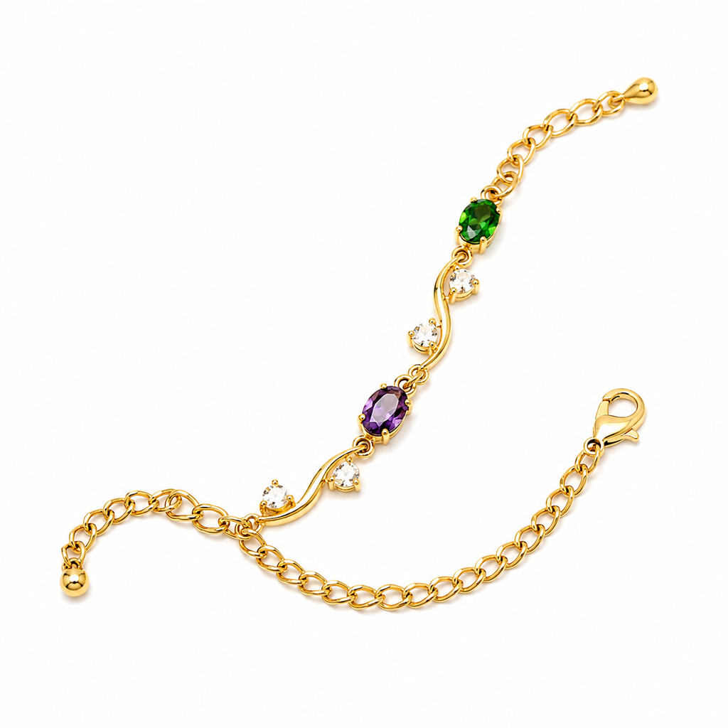 Premium Gemstone Swirl Bracelet