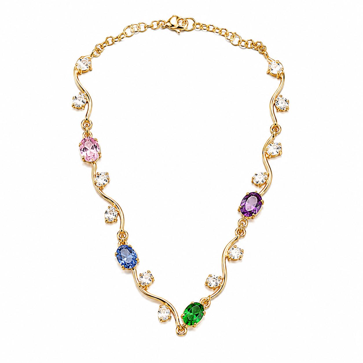 Premium Gemstone Swirl Bracelet