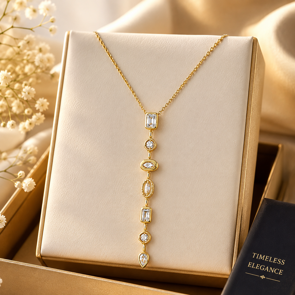 Elegant Crystal Drop Necklace