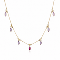 Elegant Purple Drop Stone Necklace for Women – Party Wear Collection