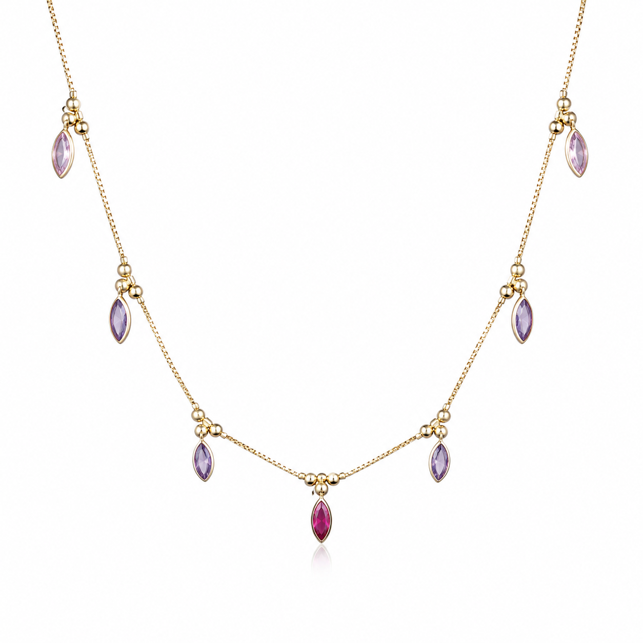 Elegant Purple Drop Stone Necklace for Women – Party Wear Collection