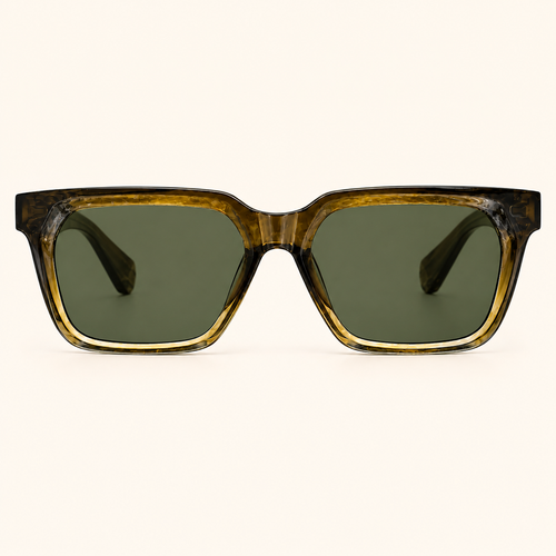 Brown Rectangular Sunglasses
