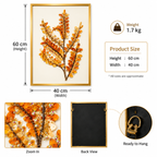 Embellished Amber Leaf Branch Art
